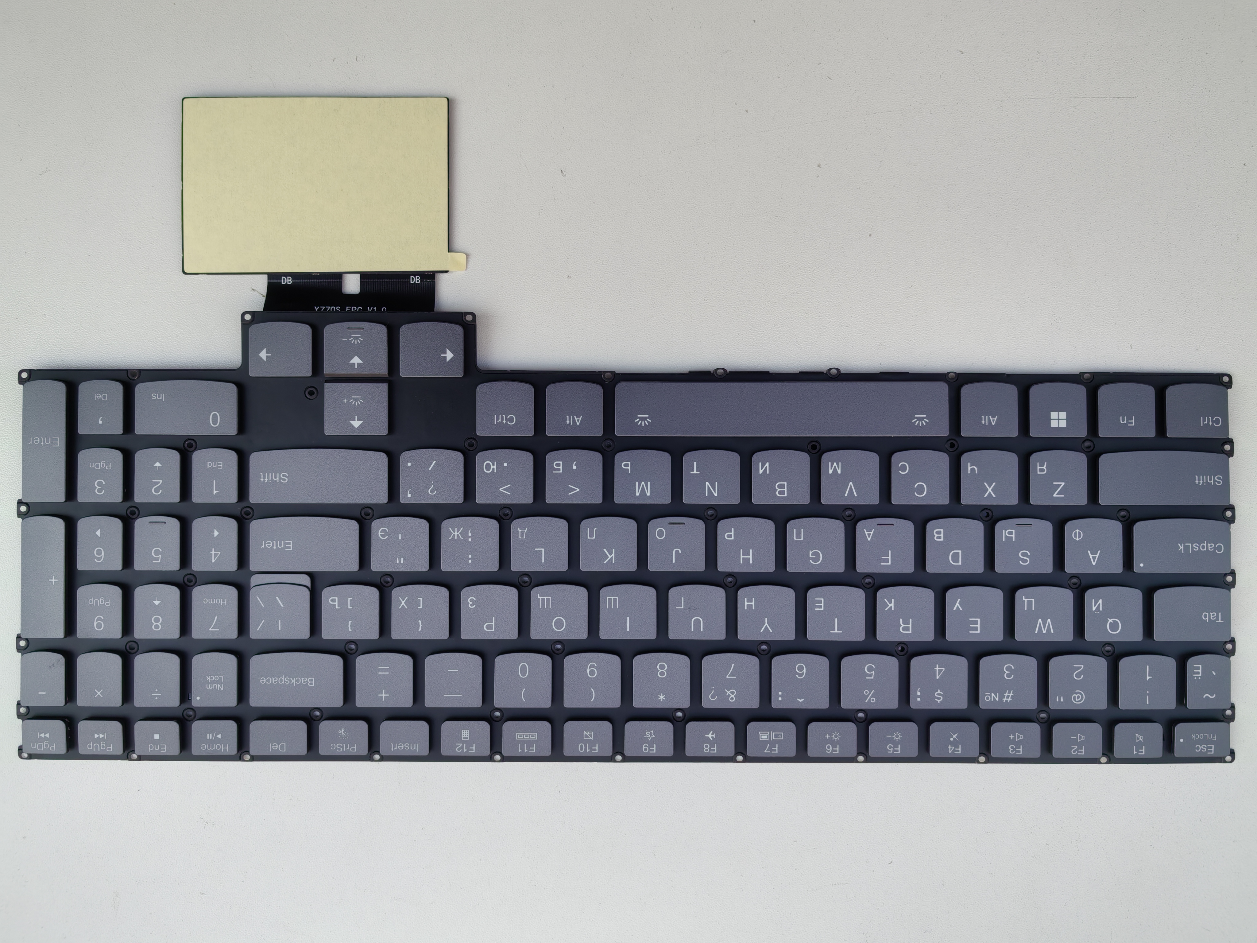 Picture of New Replacement Laptop Keyboard For LENOVO Y9000X 2022 RGB colorful backlight with chip Grey Backlit RU Layout